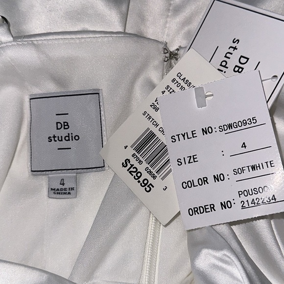 DB STUDIO hand-pleated spaghetti strap charmeuse slip dress - Picture 11 of 15